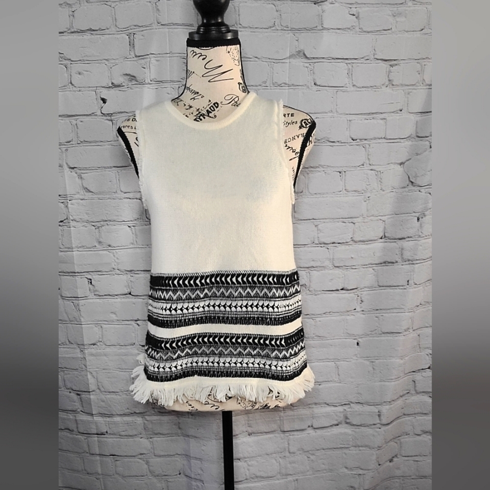 NWT MADEWELL Villagrove Women's XSmall A-Line  Fringed Tank Top